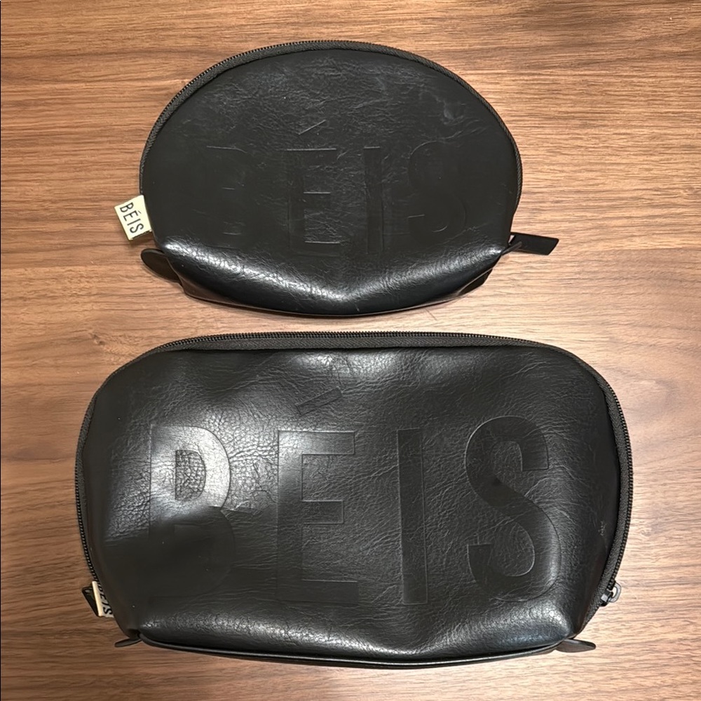 BEIS Black Toiletry Bag Set